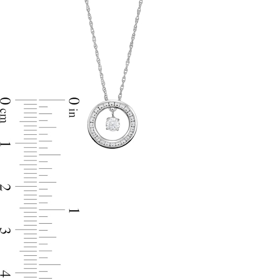 Unstoppable Love™ 0.33 CT. T.W. Diamond Dangle Open Circle Pendant in 10K White Gold