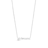 Diamond Accent "girl mom" with Heart Necklace in Sterling Silver