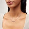 Diamond Accent "girl mom" with Heart Necklace in Sterling Silver