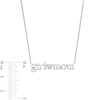 Diamond Accent "girl mom" with Heart Necklace in Sterling Silver