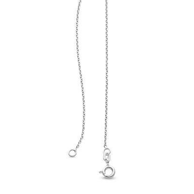 1.3mm Rolo Chain Necklace in Solid 10K White Gold