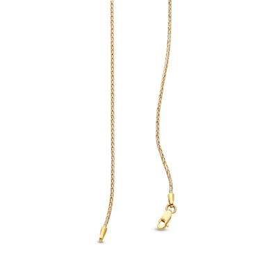 1.25mm Wheat Chain Necklace in Solid 14K Gold - 18"