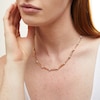 Thumbnail Image 1 of 7.00 CT. T.W. Certified Lab-Created Diamond Station Alternating Link Necklace in 14K Gold (F/SI2)