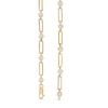 7.00 CT. T.W. Certified Lab-Created Diamond Station Alternating Link Necklace in 14K Gold (F/SI2)