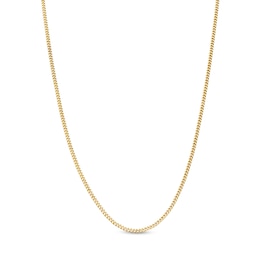 1.2mm Curb Chain Necklace in Solid 18K Gold - 18&quot;