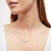 Thumbnail Image 1 of 0.70 CT. T.W. Marquise Multi-Diamond Chevron Necklace in 10K White Gold
