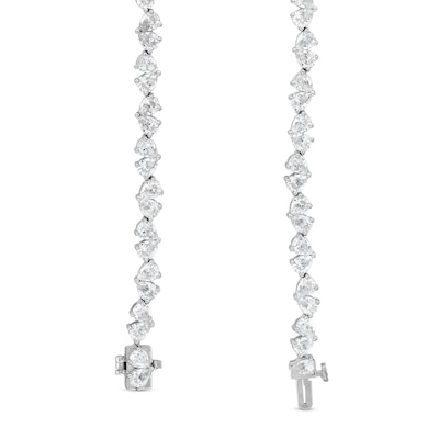 10.00 CT. T.W. Pear-Shaped Certified Lab-Created Diamond Duos Bracelet in 10K White Gold (F/SI2)