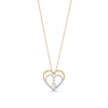 Thumbnail Image 0 of Unstoppable Love™ 0.25 CT. T.W. Diamond Dangle Double Heart Pendant in 10K Gold