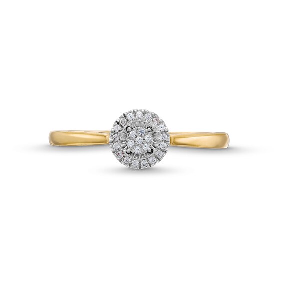 0.07 CT. T.W. Multi-Diamond Frame Promise Ring in 10K Gold