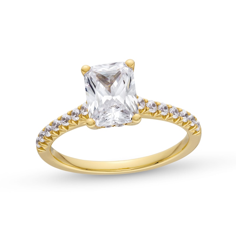 1.80 CT. T.W. Radiant-Cut Certified Lab-Created Diamond Engagement Ring in 14K Gold (F/VS2)|Peoples Jewellers