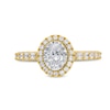 1.00 CT. T.W. Oval Diamond Frame Engagement Ring in 10K Gold