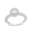 Thumbnail Image 1 of 1.00 CT. T.W. Oval Diamond Frame Engagement Ring in 10K White Gold