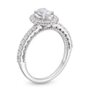 Thumbnail Image 3 of 1.00 CT. T.W. Oval Diamond Frame Engagement Ring in 10K White Gold