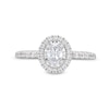 1.00 CT. T.W. Oval Diamond Frame Engagement Ring in 10K White Gold