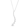 Thumbnail Image 0 of 2.00 CT. T.W. Journey Certified Lab-Created Diamond Curved Pendant in 14K White Gold (F/SI2)