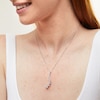 Thumbnail Image 1 of 2.00 CT. T.W. Journey Certified Lab-Created Diamond Curved Pendant in 14K White Gold (F/SI2)