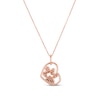 Thumbnail Image 2 of Le Vian® 0.30 CT. T.W. Chocolate Diamond® and Vanilla Diamond® Paw in Heart Pendant in 14K Strawberry Gold®