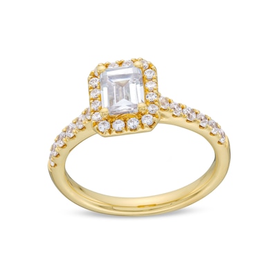 GIA-Graded Emerald-Cut Centre Diamond 1.50 CT. T.W. Frame Engagement Ring in 14K Gold (F/SI2)