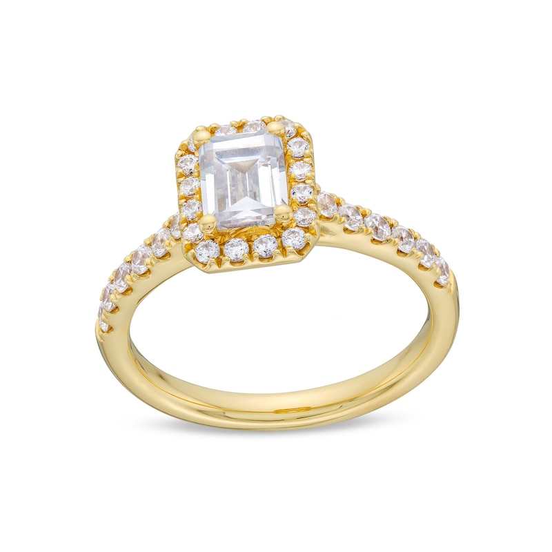 GIA-Graded Emerald-Cut Centre Diamond 1.50 CT. T.W. Frame Engagement Ring in 14K Gold (F/SI2)|Peoples Jewellers
