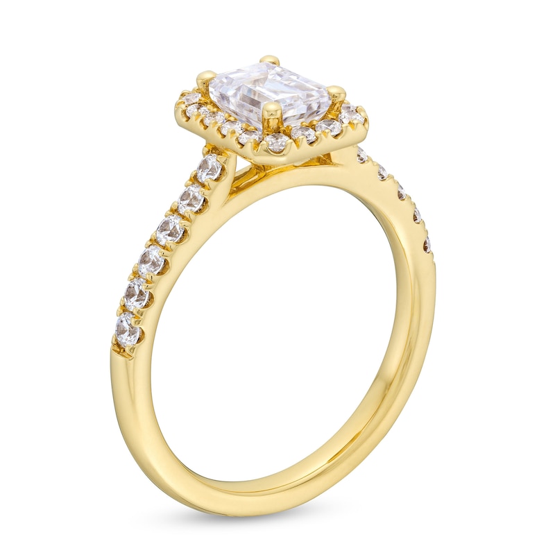 GIA-Graded Emerald-Cut Centre Diamond 1.50 CT. T.W. Frame Engagement Ring in 14K Gold (F/SI2)