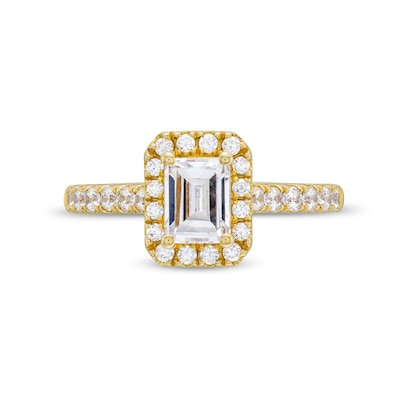 GIA-Graded Emerald-Cut Centre Diamond 1.50 CT. T.W. Frame Engagement Ring in 14K Gold (F/SI2)