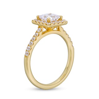 GIA-Graded Princess-Cut Centre Diamond 1.50 CT. T.W. Frame Engagement Ring in 14K Gold (F/SI2)