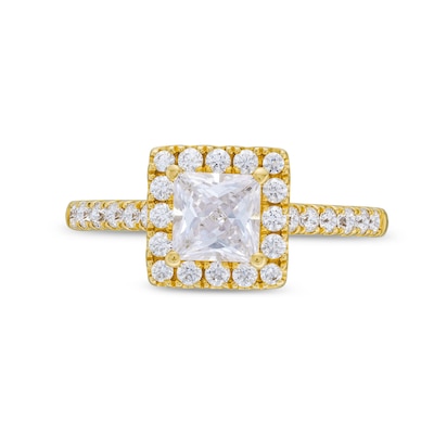 GIA-Graded Princess-Cut Centre Diamond 1.50 CT. T.W. Frame Engagement Ring in 14K Gold (F/SI2)