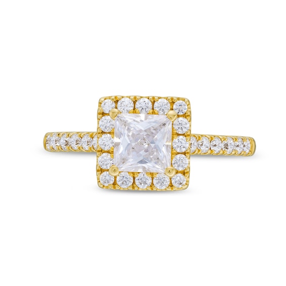 GIA-Graded Princess-Cut Centre Diamond 1.50 CT. T.W. Frame Engagement Ring in 14K Gold (F/SI2)