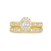 Thumbnail Image 3 of GIA-Graded Oval Centre Diamond 1.10 CT. T.W. Frame Vintage-Style Bridal Set in 14K Gold (F/SI2)