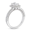 Thumbnail Image 2 of 1.00 CT. T.W. Emerald-Cut Diamond Frame Engagement Ring in 10K White Gold