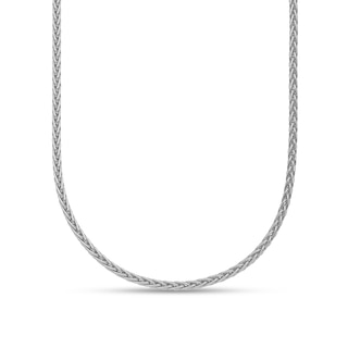 2.0mm Wheat Chain Necklace in Solid Platinum