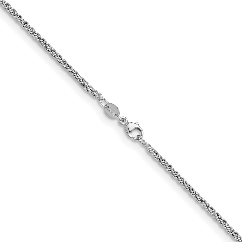2.0mm Wheat Chain Necklace in Solid Platinum