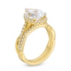 Thumbnail Image 2 of 2.50 CT. T.W. Pear-Shaped Certified Lab-Created Diamond Frame Twist Bridal Set in 14K Gold (F/SI2)