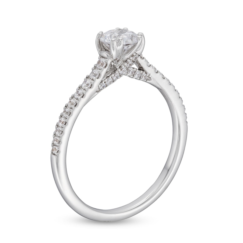 0.69 CT. T.W. Diamond Double Prong Engagement Ring in 14K White Gold|Peoples Jewellers
