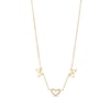 Thumbnail Image 0 of Diamond Accent "MOM" Heart Station Necklace in 10K Gold