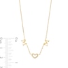 Thumbnail Image 3 of Diamond Accent "MOM" Heart Station Necklace in 10K Gold