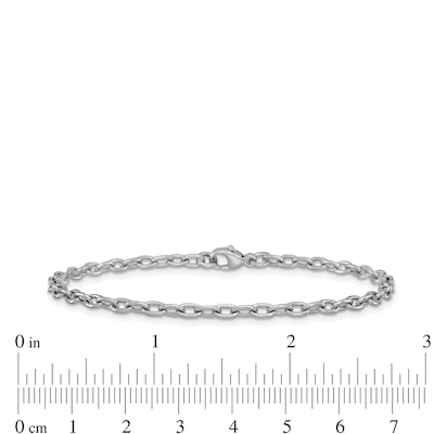 3.0mm Cable Chain Bracelet in Solid Platinum - 7.25"