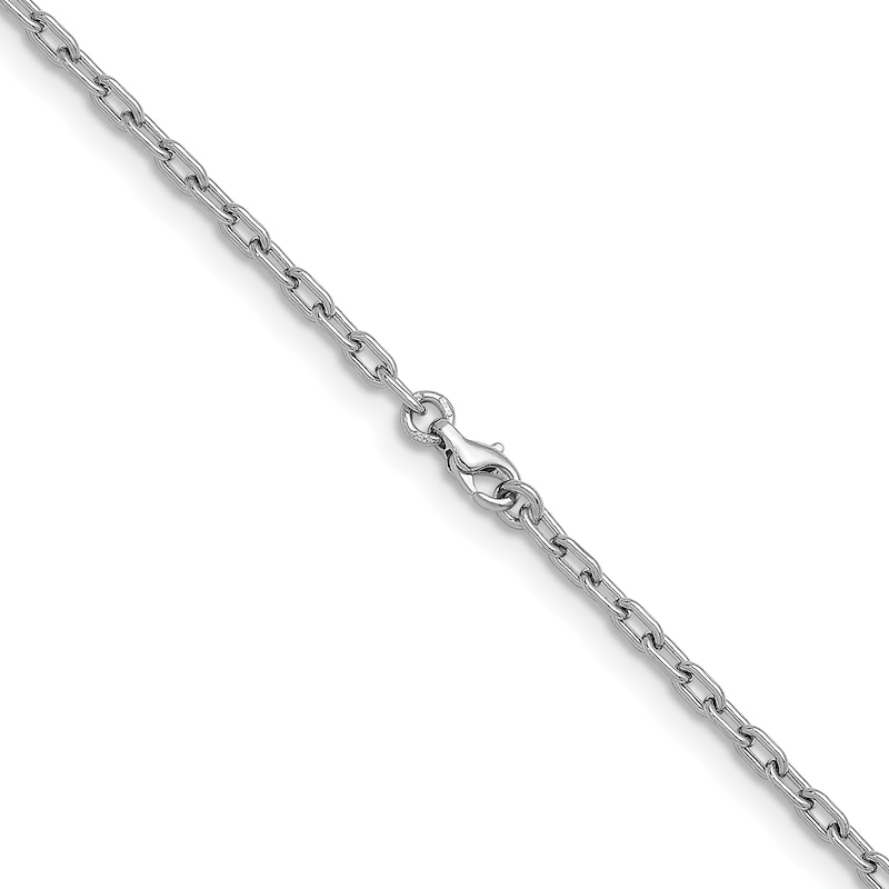 Main Image 2 of 3.3mm Cable Chain Necklace in Solid Platinum - 24&quot;