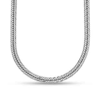 4.3mm Diamond-Cut Curb Chain Necklace in Solid Platinum - 24"