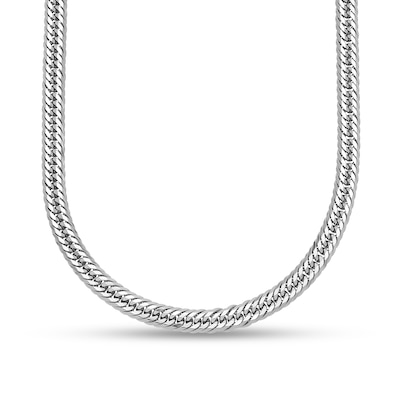 4.3mm Diamond-Cut Curb Chain Necklace in Solid Platinum - 24"