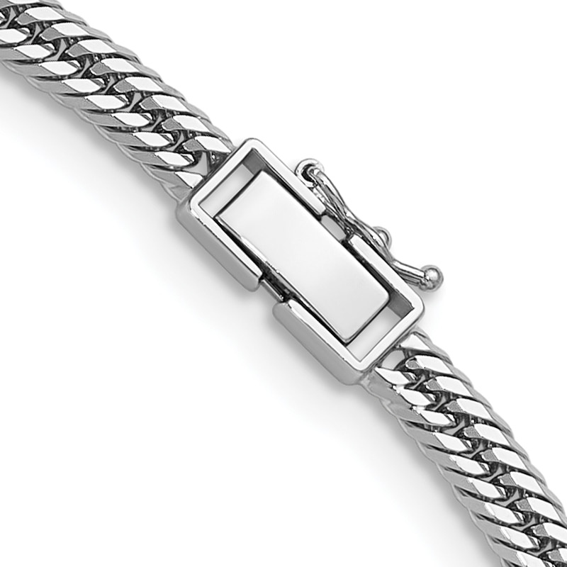 4.3mm Diamond-Cut Curb Chain Necklace in Solid Platinum - 24"|Peoples Jewellers