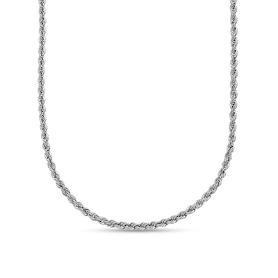 2.2mm Rope Chain Necklace in Solid Platinum