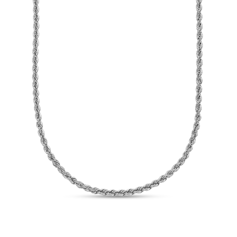 2.2mm Rope Chain Necklace in Solid Platinum - 16"