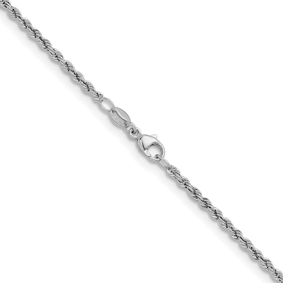 2.2mm Rope Chain Necklace in Solid Platinum