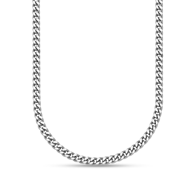 3.5mm Curb Chain Necklace in Solid Platinum