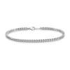 3.5mm Curb Chain Bracelet in Solid Platinum - 8"