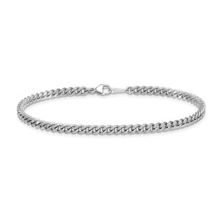 3.5mm Curb Chain Bracelet in Solid Platinum - 8"