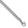 3.5mm Curb Chain Bracelet in Solid Platinum - 8"