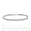 3.5mm Curb Chain Bracelet in Solid Platinum - 8"