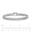 Thumbnail Image 2 of 6.5mm Diamond-Cut Curb Chain Bracelet in Solid Platinum - 8"